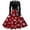 Red, variant on SRZYMJ 1950s Vintage Christmas Dress for Women Long Sleeve Crew Neck 1950s Vintage Printed Evening Prom Dresses with Belt