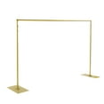 thumbnail image 5 of Miumaeov 10ft x 20ft Heavy Duty Backdrop Stand with Metal Base Gold Height Adjustable Pipe and Drape Backdrop Stand Kit Square Metal Arch Frame for Photography Wedding Birthday Party Decorations, 5 of 13