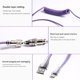 thumbnail image 5 of Cable de aviador para teclado, 2 uds., cable de bobina de aviación USB tipo C (rojo + negro), 5 of 6