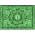 thumbnail image 1 of Ahgly Company Indoor Rectangle Medallion Emerald Green Traditional Area Rugs, 8' x 12', 1 of 4