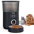 thumbnail image 1 of Dispensador de Comida Seca M80 LCD 4L para Gatos y Perros Dispensador Automático de Comida con Tazón de Acero Inoxidable Función de Grabación 5 Comidas al Día, Negro, 1 of 5