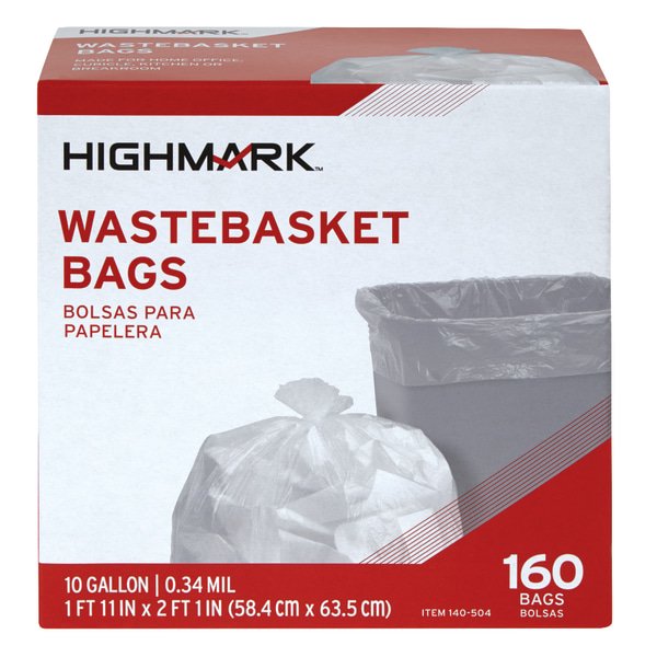 Highmark Trash Bags, 10 Gallons, Box Of 160, DP00504