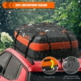 thumbnail image 3 of MeeFar 15 Cu.ft. Rooftop Cargo Carrier Bag Soft Shell Waterproof Bag Fit for All Cars with/Without Rack, 3 of 7