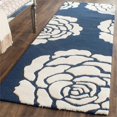 thumbnail image 4 of Safavieh Cambridge Collection CAM782M Handmade Moroccan Geometric Navy and Ivory Premium Wool Area Rug (8' x 10'), 4 of 10