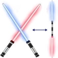 thumbnail image 5 of Kearding Sable de luz de juguete de 2 piezas, juguetes iluminados, 7 colores, accesorios de Cosplay plegables para niños, juguete intermitente retráctil Kits de decoración para fiestas Kearding HA035810-00, 5 of 5