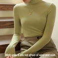 thumbnail image 4 of Women's Turtleneck Long Sleeve Shirts Slim Fitted Casual Pullovers Underscrubs Layer Tee Tops, 4 of 6
