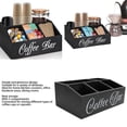 thumbnail image 6 of BIMZUC Premium Wooden Coffee Station Organizer – 5‑Compartment Black Box for Countertop, Cups, Pods & Accessories, 6 of 6