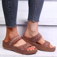 thumbnail image 2 of Ichuanyi Slippers for Women Women's Casual Qedge Heel Open Toe Plus Size Sandals And Slippers, 2 of 9