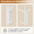 thumbnail image 5 of Self Adhesive Wall Hooks for Hanging: Extra Strong 13 LB, Hook for Coat, Towel in Bathrooms, Shower, Kitchen, Wall, Door Hook, Brushed Gold 4 Pack, 5 of 7