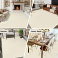thumbnail image 6 of Cream Large Area Rugs for Bedroom Living Room, Soft Non Slip Carpet Bedside Rug, Modern Pure Beige Rectangular Floor Cover Kitchen Accent Rug 6'x9' for Dining Room/Office, 6 of 9