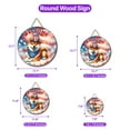 thumbnail image 5 of Shiba Inu Patriotic Welcome for 4Th of July Independence Day Round Wood Sign Shibas Dog Lovers Gifts Idea Hanging Wall Home Decor - 00010, 5 of 5