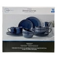 Mainstays Chiara 16Piece Stoneware Navy Dinnerware Set