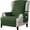 green, variant on YOPTOP Reversible Wing Chair Slipcovers with Elastic Band and Side Pocket,sand