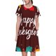 thumbnail image 1 of Balery Happy Thanksgiving Vestidos sueltos de manga corta para mujer, vestidos de verano 2025, vestidos casuales de corte A con vuelo., 1 of 6