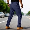 thumbnail image 5 of Men's Tactical Cargo Pants Water Resistant Ripstop Fabric Lightweight Outdoor Hiking Work Pants With Multi Pockets,Navy,XXXL, 5 of 7