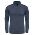 thumbnail image 2 of Aiyino Men's Quarter Zip Up Long Sleeve Sweaters Slim Fit Lightweight Mock Neck Pullover Casual Polo Sweater S-2XL, 2 of 7