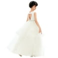 thumbnail image 3 of Ekidsbridal Heart Cutout Ruffle Skirt Flower Girl Dresses for Elegant Princess Gowns Communion Baptism Beauty Pageant 329 6, 3 of 6
