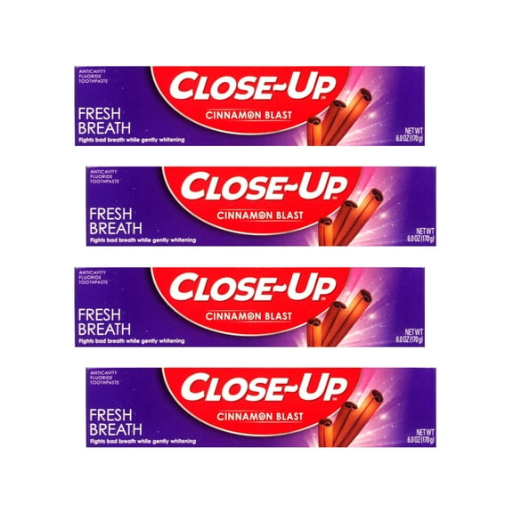 Close-Up Anticavity Fluoride Toothpaste, IFF17 Freshening Cinnamon Burst Red Gel, 6 oz (170 g)