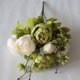 thumbnail image 2 of Xiao Hua Ramo de peonías artificiales de estilo europeo, 13 flores de primavera, ramos de peonías de seda artificiales, decoración para bodas, aniversarios, 15 flores, 2 of 5