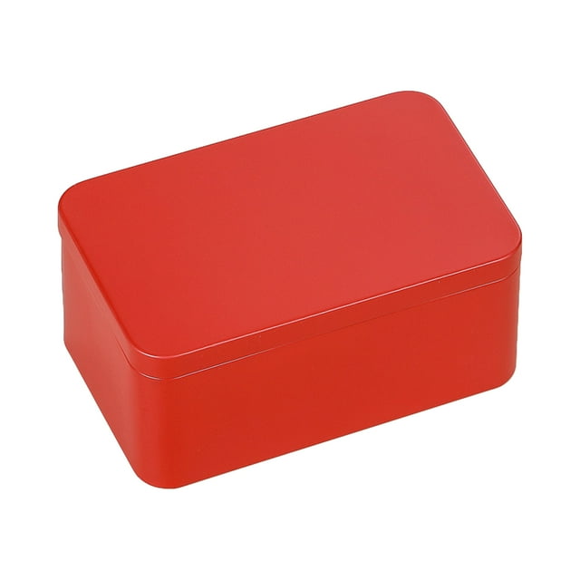 Caja de Lata de Metal Injueey Almacenamiento y Organización del Hogar Color Rojo