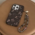 thumbnail image 5 of Designed for iPhone Case,Luxury translucent Butterfly Pattern with Pearl hand Bracelet camera lens Protection shockproof Protective Cover Phone Case (iPhone 15 Pro,Black), 5 of 5