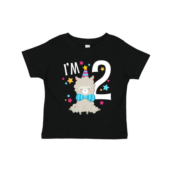 Inktastic I'm Two- Cute Llama Second Birthday Boys or Girls Toddler T-Shirt