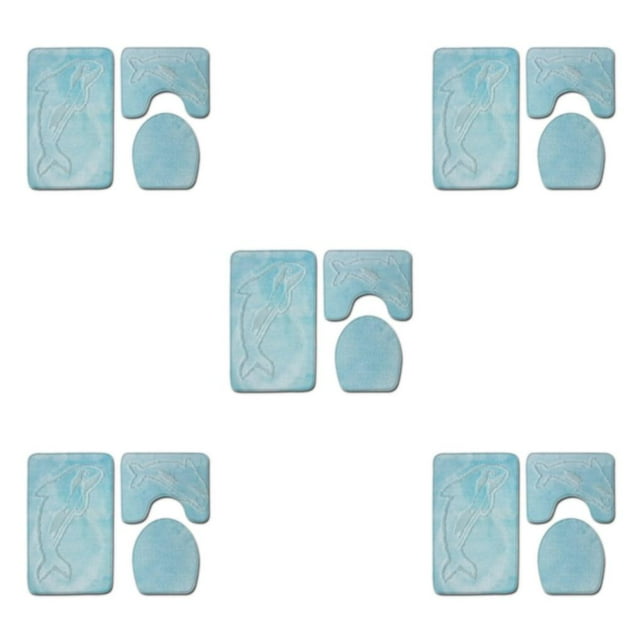 relayinert 3pack/lot Bathroom Rug Sets Easy To Install Waterproof Anti-slip Multi-functional Comfortable PJ210908-A010 5Set
