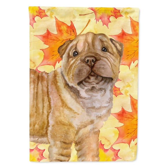 Shar Pei Puppy Fall Garden Flag