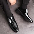 thumbnail image 5 of Tawop Mens Dress Shoes Faux Leather Casual Comfy Fashion Lace Up Oxfords Black Size:9, 5 of 9