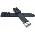 thumbnail image 3 of wqlpp-Black Rubber Sports Watch Band Strap fits Casio and Timex, 2 Spring Bars Included (18mm and 20mm), 3 of 4