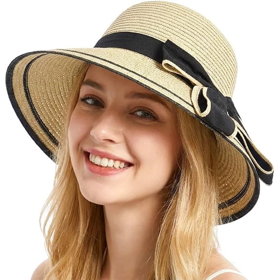 Wide Brim Summer Hat for Beach Travel Outdoor Daily, Women Straw Sun Hat 2026 New