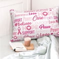 thumbnail image 4 of Balery Breast Cancer Pink Ribbons Awareness (2) Funda de Cojín Estampada, Regalos para Mujeres, Regalos de Amor para Ella, Regalos para Novia o Esposa, Funda de Almohada-14"x20", 4 of 6