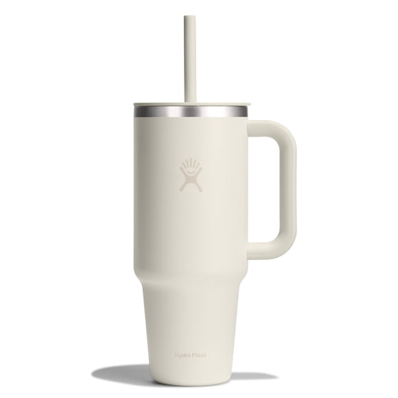Vaso Hydro Flask Travel de 1,2 L con asa, tapa y color marfil pajizo