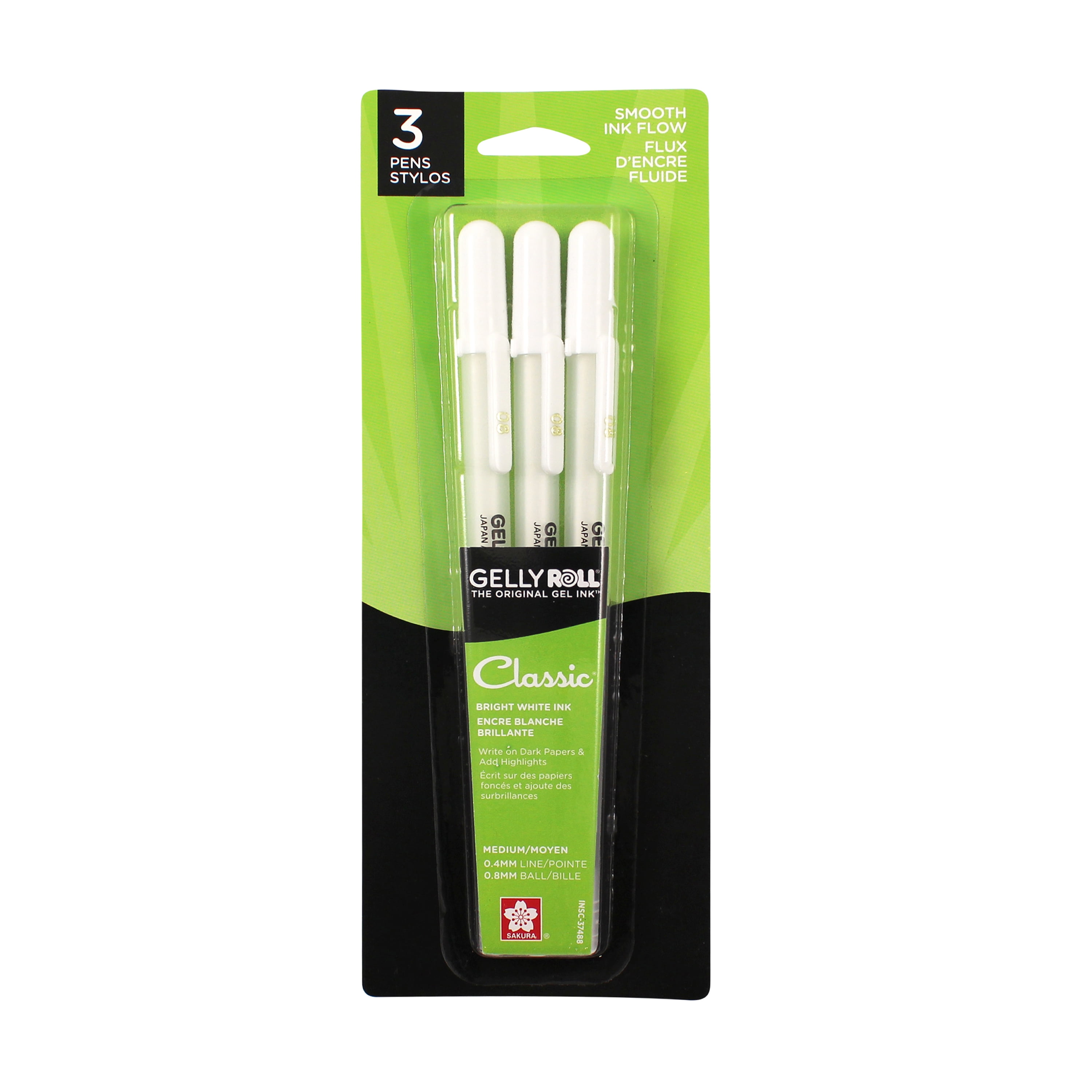 Fine Point White Gel Pen For Artists Black Sketch Pad Mini 2 pack