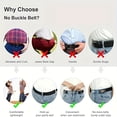 thumbnail image 5 of No Buckle Elastic Belt for Men, Invisible Buckleless Stretch Belt for Men Women Brown, 5 of 6