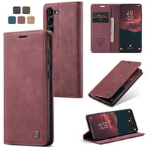 Galaxy S23 Plus 5G Wallet Case, TECH CIRCLE PU Leather Flip Folio Case with Card Holders RFID Blocking Kickstand Shockproof TPU Inner Shell Phone Cover for Samsung Galaxy S23 Plus 6.6" 2023,Winered