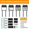 thumbnail image 6 of Solar Address Sign, Lighted House Numbers for Outside, LED Illuminated Outdoor Address Plaque, Strong Double Stakes or Wall Mounted, 3-Color in 1 Waterproof for Outside Home, House, Street, 6 of 9