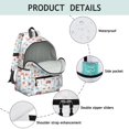 thumbnail image 4 of Fireman and Cloud White Pattern Backpack for School, Cute School Bag with Adjustable Shoulder Straps and Padded Back, 13.4"x11"x4.7", 4 of 5