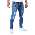 thumbnail image 2 of Pantalón rasgado de mezclilla stretch John Silver  Corte skinny Color azul stone, 2 of 6