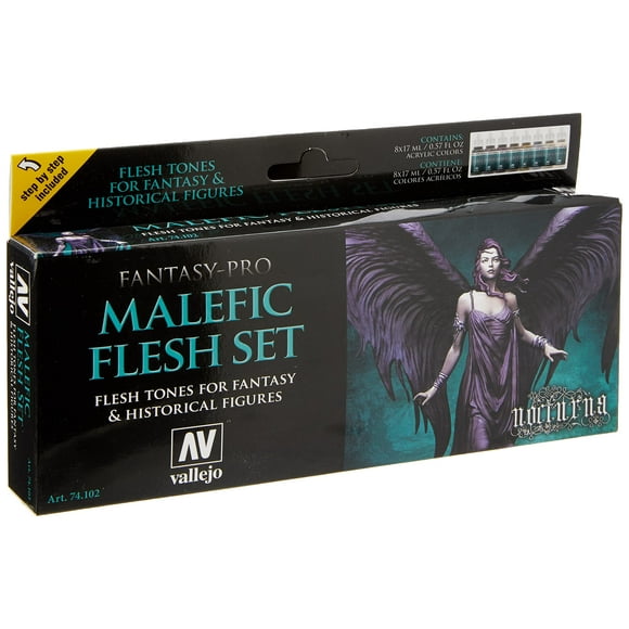 Set de pintura acrílica Vallejo Pro Nocturna Malefic Flesh 8x17ml
