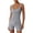 Gray, variant on Workout Jumpsuits for Women Ribbed Square Neck Bodysuits 1 Piece Seamless Tank Top Sleeveless Rompers
