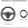 thumbnail image 3 of Bling Soft Leather Steering Wheel Cover, 15 Inch Colorful Rhinestones Auto Elastic Steering Wheel Protector, Sparkly Crystal Diamond for Women Girls, Car Interior Accessories, 3 of 7