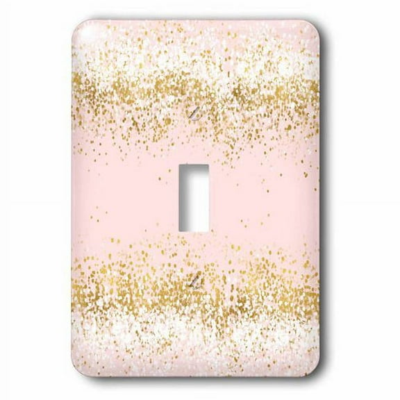 3dRose, Image of Blush Pink Gold Confetti Dots, single toggle switch