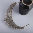 thumbnail image 3 of Baroque Gothic Vintage Black Headband Bride's Wedding Tiara, 3 of 3