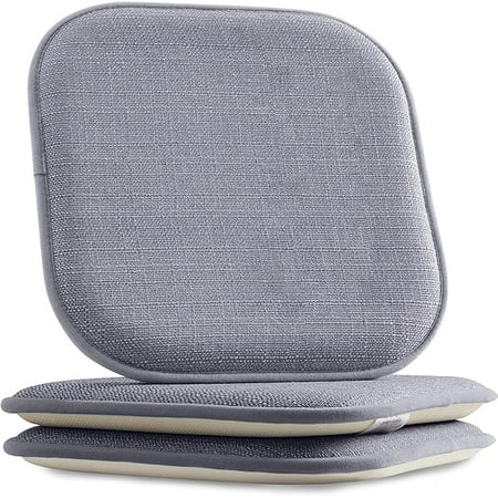 

Elegant Comfort 2 Pack Chair Cushion Covers - 16 x 16 Inch - Skid-Proof Rubber Backing - Thick Dining Square Shape Seat Covers - Comfortable Textured Chair Pads with Ties - Mosaic Pattern Gray