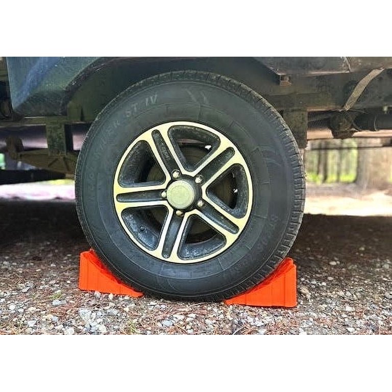 Lynx Lil' Chock 2 Pack RV Wheel Chock, Orange, Lightweight Durable