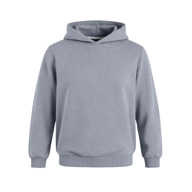 Annhoo Kids Hoodies Tops for Boy Fashion Solid Color Long Sleeve