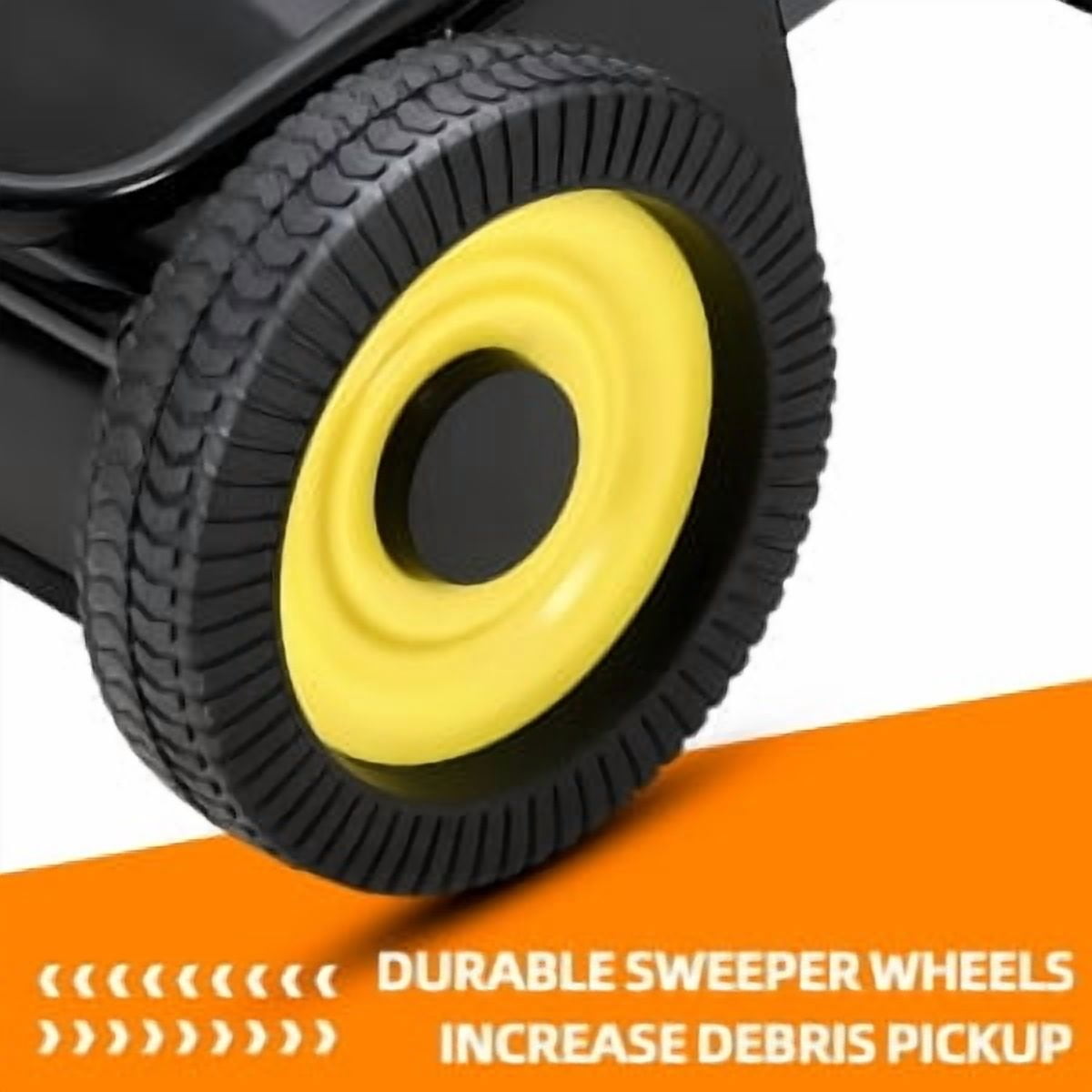 Huisuilinss 48"/50" Lawn Sweeper Tow Behind, Pull Behind Grass Catcher with Large Hopper, Heavy Duty Leaf Sweeper,Leaf & Grass Collector, Adjustable Brush Height Lever and Dumping Rope, Yard Sweeper