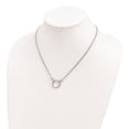 thumbnail image 2 of Auriga Fine Jewelry 925 Sterling Silver Rh-plated Circle w/Diamond-cut Beads Necklace for Women 18", 2 of 6