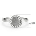 thumbnail image 2 of Stainless Steel Ring AAA GRD CZ Clear DA340 for Women Clear Stone Color Style No Size 5, 2 of 5